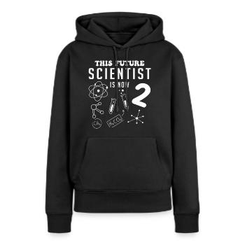 Diese wissenschaftliche Zukunft ist 2 - Frauen Premium Bio Hoodie - Schwarz - Vorne - Julia (174cm)