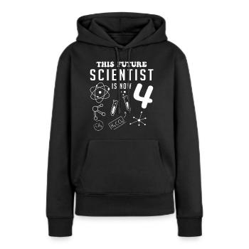 Diese wissenschaftliche Zukunft ist 4 - Frauen Premium Bio Hoodie - Schwarz - Vorne - Julia (174cm)