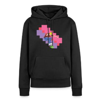 Skateboard Stunt Skateboarder Freizeitsport Hobby - Frauen Premium Bio Hoodie - Schwarz - Vorne - Julia (174cm)