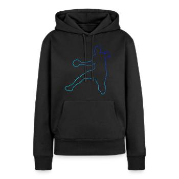 Handball Handball Hommes Femmes Handball - Sweat à capuche Premium bio Femme - noir - Devant - Julia (174cm)