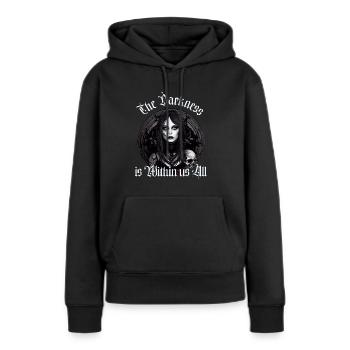 The Darkness is Within us All - Women’s Premium Organic Hoodie - black - Front - Julia (174cm)