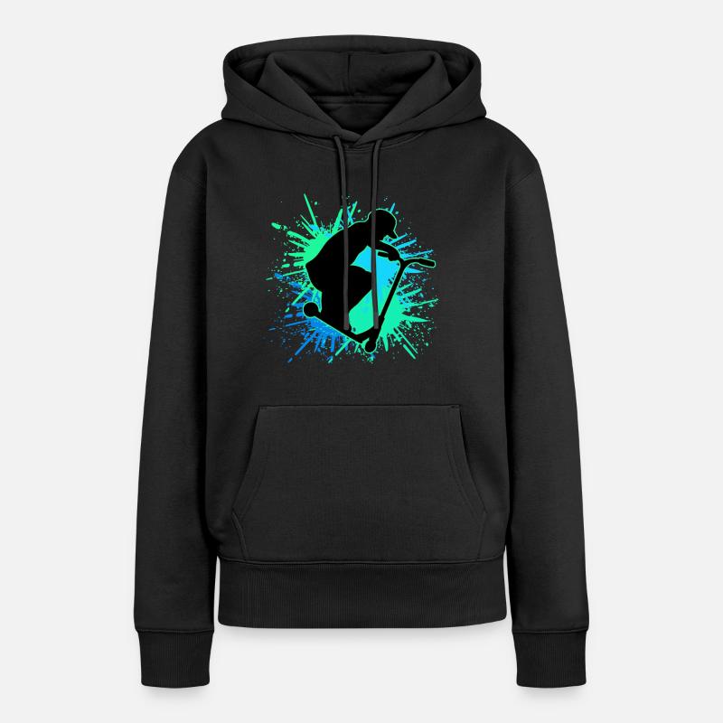 scooter le cascader - Sweat à capuche Premium bio Femme - noir