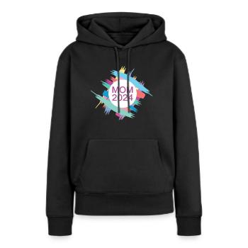 Mom 2024 Ich Werde Mama Neue Mutter Babyparty 24 - Frauen Premium Bio Hoodie - Schwarz - Vorne - Julia (174cm)