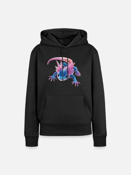 Axolotl - Frauen Premium Bio Hoodie - Schwarz