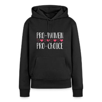 Pro Frauen Pro Choice - Frauen Premium Bio Hoodie - Schwarz - Vorne - Julia (174cm)