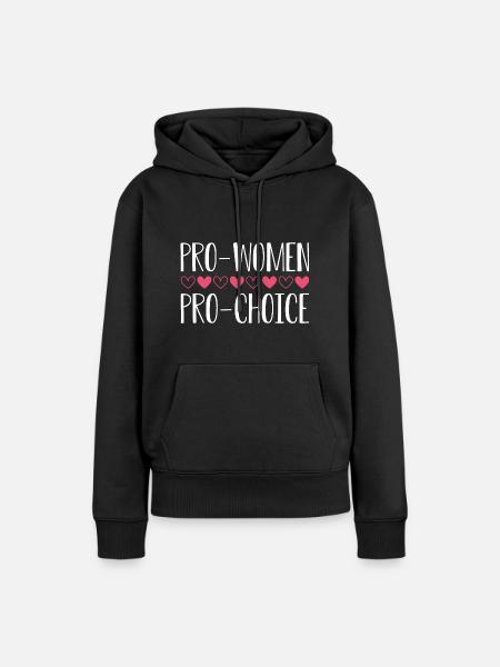 Pro Frauen Pro Choice - Frauen Premium Bio Hoodie - Schwarz
