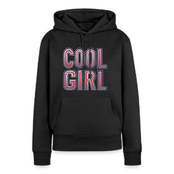 Cool Girl Silver - Cool Girls T-Shirt - Women’s Premium Organic Hoodie - black - Front - Julia (174cm)