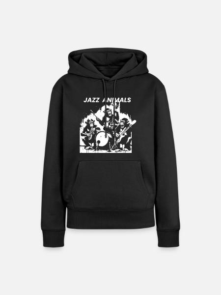 Jazz-Tiere - Frauen Premium Bio Hoodie - Schwarz