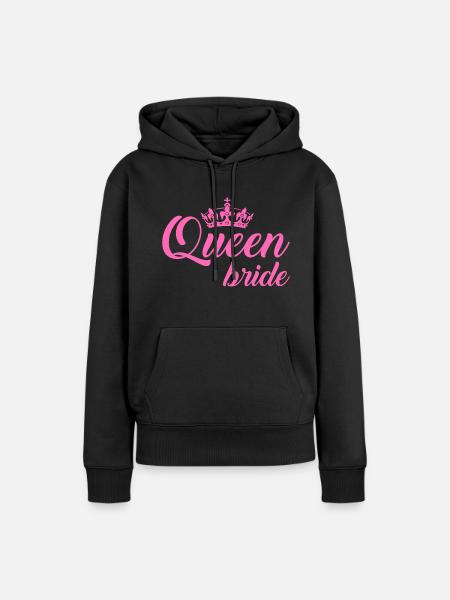 Queen Bride - Frauen Premium Bio Hoodie - Schwarz
