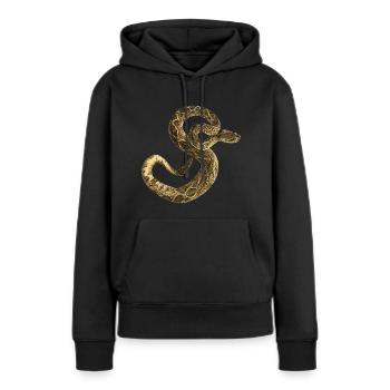 Klapperschlange Crotalus Adamanteus Reptilien - Frauen Premium Bio Hoodie - Schwarz - Vorne - Julia (174cm)