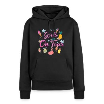 Girls On Tour Mädelsurlaub - Junggesellenabschied - Frauen Premium Bio Hoodie - Schwarz - Vorne - Julia (174cm)