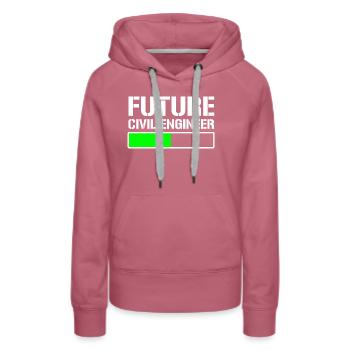T-shirt étudiant en génie civil du futur - Sweat à capuche Premium bio Femme - mauve - Devant - Isabella (175cm)
