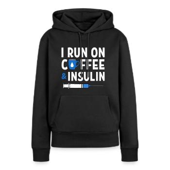 Diabetiker Insulin - Frauen Premium Bio Hoodie - Schwarz - Vorne - Julia (174cm)