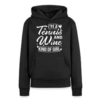 Tennis And Wine - Frauen Premium Bio Hoodie - Schwarz - Vorne - Julia (174cm)
