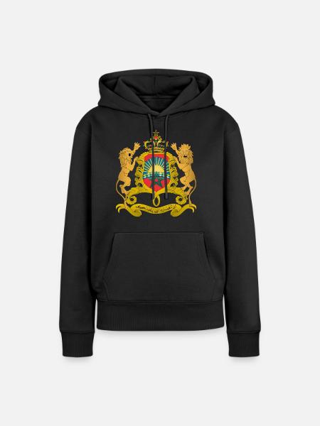 Royaume du Maroc - Sweat à capuche Premium bio Femme - noir