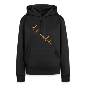 Fléchettes ECG fléchettes fléchettes cadeau fléchettes fléchettes - Sweat à capuche Premium bio Femme - noir - Devant - Julia (174cm)