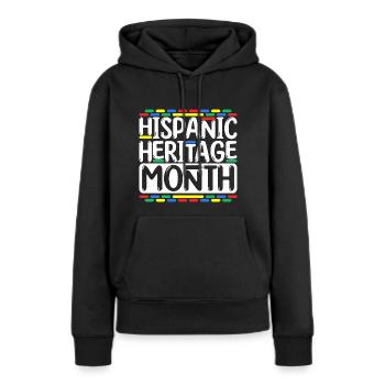 Nationaler hispanischer Heimatmonat - Frauen Premium Bio Hoodie - Schwarz - Vorne - Julia (174cm)