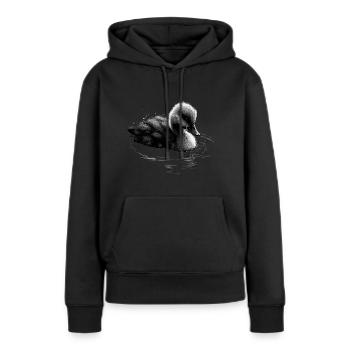 Baby Swan Bird Chick - Women’s Premium Organic Hoodie - black - Front - Julia (174cm)