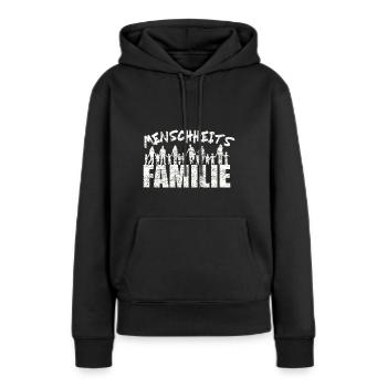 Mouvement pour la paix de la famille humaine Paix - Sweat à capuche Premium bio Femme - noir - Devant - Julia (174cm)
