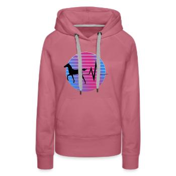 Pferd - EKG - Frauen Premium Bio Hoodie - Malve - Vorne - Isabella (175cm)
