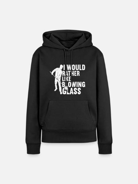 Glasbläserei Glasbläserei Glasbläser - Frauen Premium Bio Hoodie - Schwarz