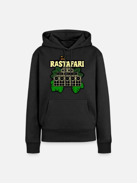 Rastafari Soundsystem - Frauen Premium Bio Hoodie - Schwarz