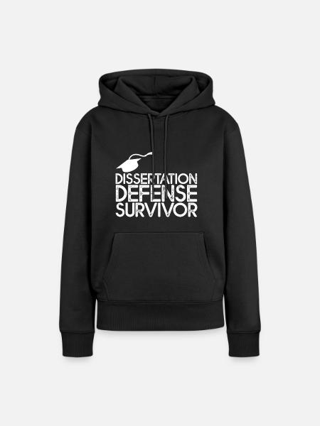 Dissertation Defense Survivor 3 - Frauen Premium Bio Hoodie - Schwarz