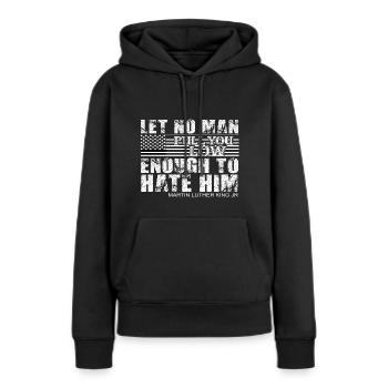 Journée Martin Luther King, Jr. - Sweat à capuche Premium bio Femme - noir - Devant - Julia (174cm)