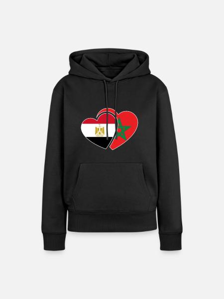 Marokko & Ägypten - Frauen Premium Bio Hoodie - Schwarz