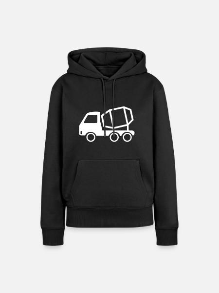Betonmischer Baustelle Beton - Frauen Premium Bio Hoodie - Schwarz