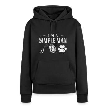 Guitar Player Dans A Simple Man Guitars Beer Dogs - Sweat à capuche Premium bio Femme - noir - Devant - Julia (174cm)