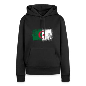 Algerien - Frauen Premium Bio Hoodie - Schwarz - Vorne - Julia (174cm)