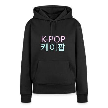 K-Pop Musique Pop Coréenne - Sweat à capuche Premium bio Femme - noir - Devant - Julia (174cm)