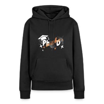 Abschluss Doktor Phinished Sterne Universität Uni - Frauen Premium Bio Hoodie - Schwarz - Vorne - Julia (174cm)