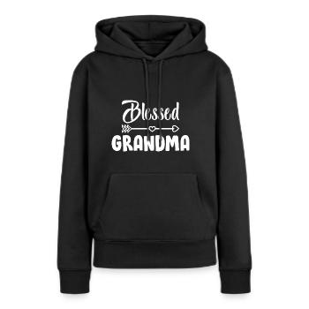 Oma Geschenkidee Großeltern - Frauen Premium Bio Hoodie - Schwarz - Vorne - Julia (174cm)