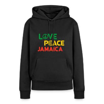 Jamaika Jamaica - Frauen Premium Bio Hoodie - Schwarz - Vorne - Julia (174cm)