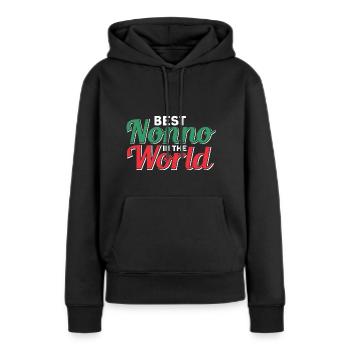 Großvater Vintage Großvater Opa - Frauen Premium Bio Hoodie - Schwarz - Vorne - Julia (174cm)