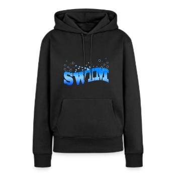Nager - Sweat à capuche Premium bio Femme - noir - Devant - Julia (174cm)