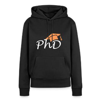 Abschluss Doktor PhD Universität Uni - Frauen Premium Bio Hoodie - Schwarz - Vorne - Julia (174cm)