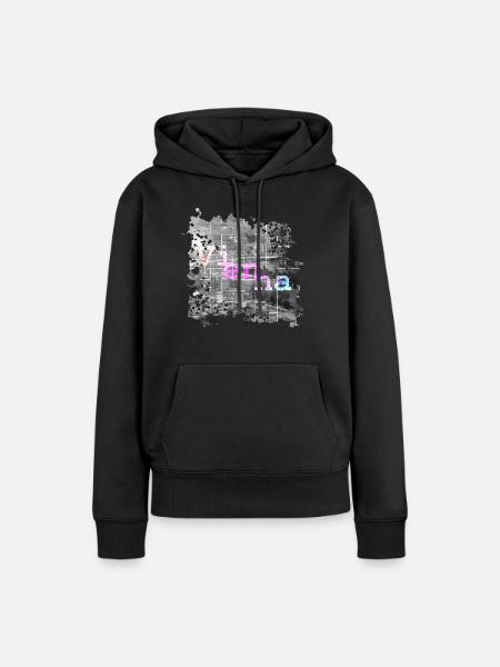 Vienne - Sweat à capuche Premium bio Femme - noir