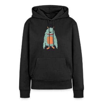 Alien - Sweat à capuche Premium bio Femme - noir - Devant - Julia (174cm)