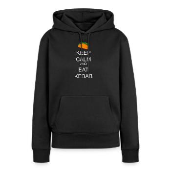 Kebab De viande de kebab - Sweat à capuche Premium bio Femme - noir - Devant - Julia (174cm)