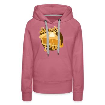 Thanksgiving Sweety Pie Gift Idea - Women’s Premium Organic Hoodie - mauve - Front - Isabella (175cm)