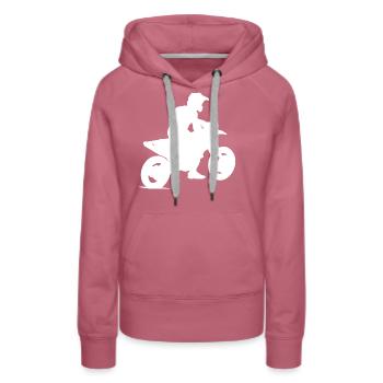Motorcross Motorrad - Frauen Premium Bio Hoodie - Malve - Vorne - Isabella (175cm)