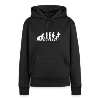 Evolution Flute Instrument - Frauen Premium Bio Hoodie - Schwarz - Vorne - Julia (174cm)