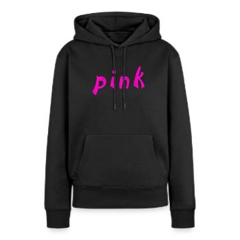 pink - Women’s Premium Organic Hoodie - black - Front - Julia (174cm)