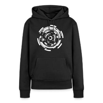 Sci Fi cercle formes cadeau tech - Sweat à capuche Premium bio Femme - noir - Devant - Julia (174cm)