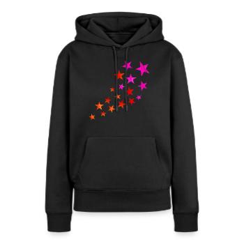 Sternschnuppe - Frauen Premium Bio Hoodie - Schwarz - Vorne - Julia (174cm)