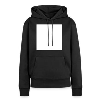 Carré - Sweat à capuche Premium bio Femme - noir - Devant - Julia (174cm)