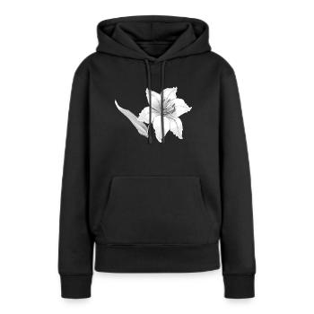 Lily - Women’s Premium Organic Hoodie - black - Front - Julia (174cm)